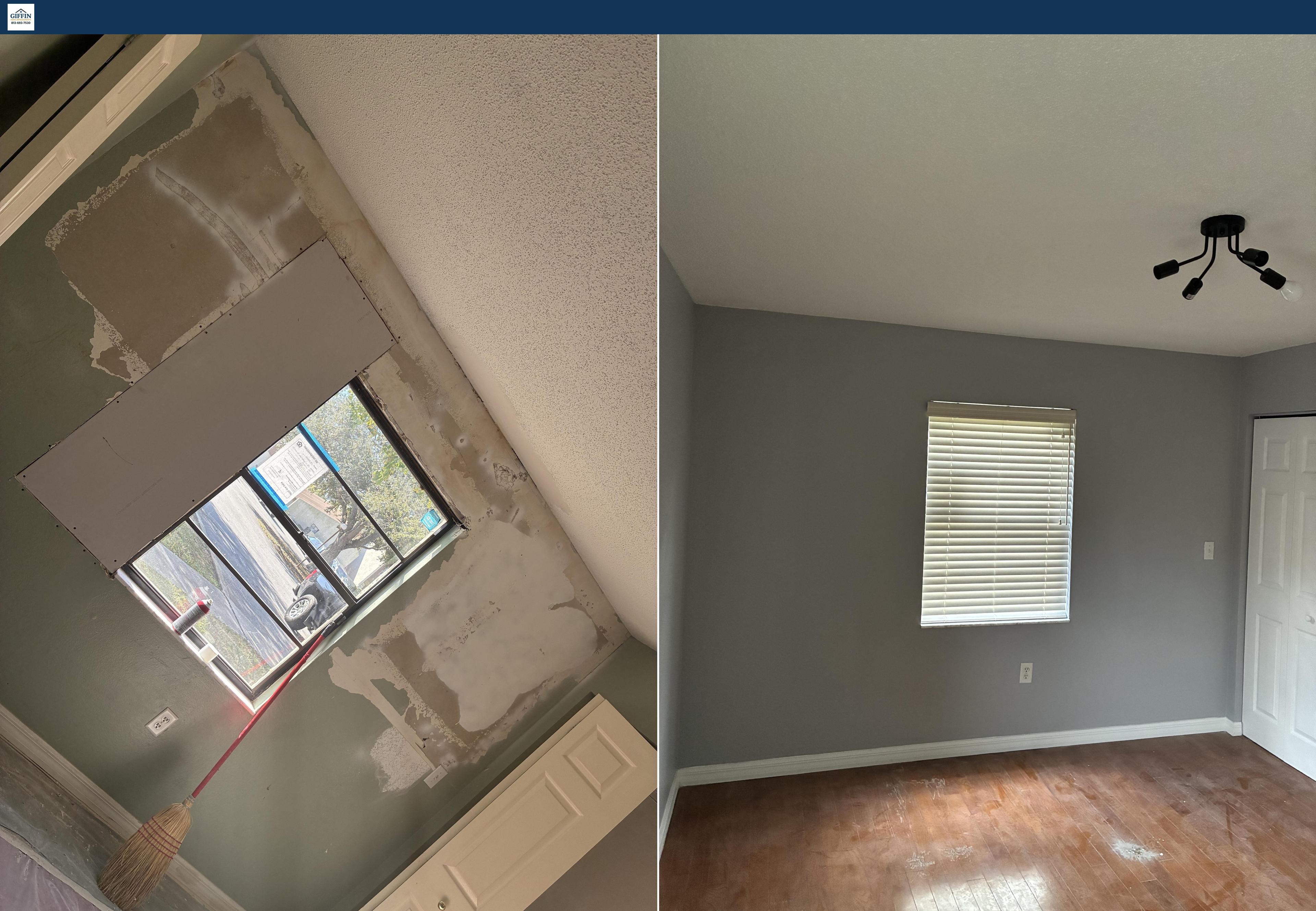 Wall patching and full room repaint