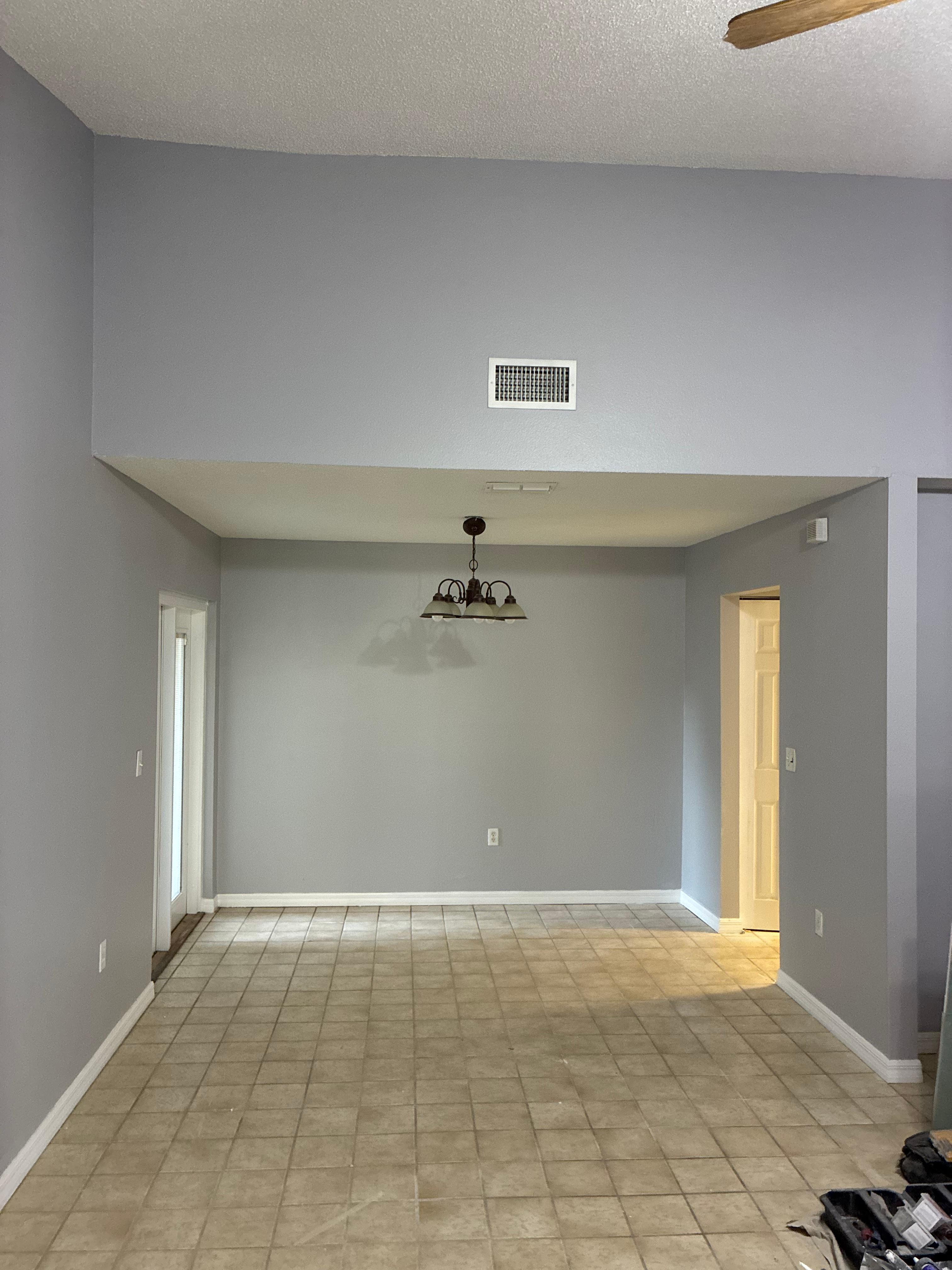 Freshly painted interior with clean tile work